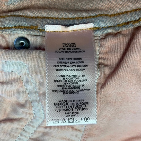 NEW! RE/DONE 90s High Rise Sz 26 Loose Natural Sedona Distress Jeans $275 I10-14 - Picture 9 of 10